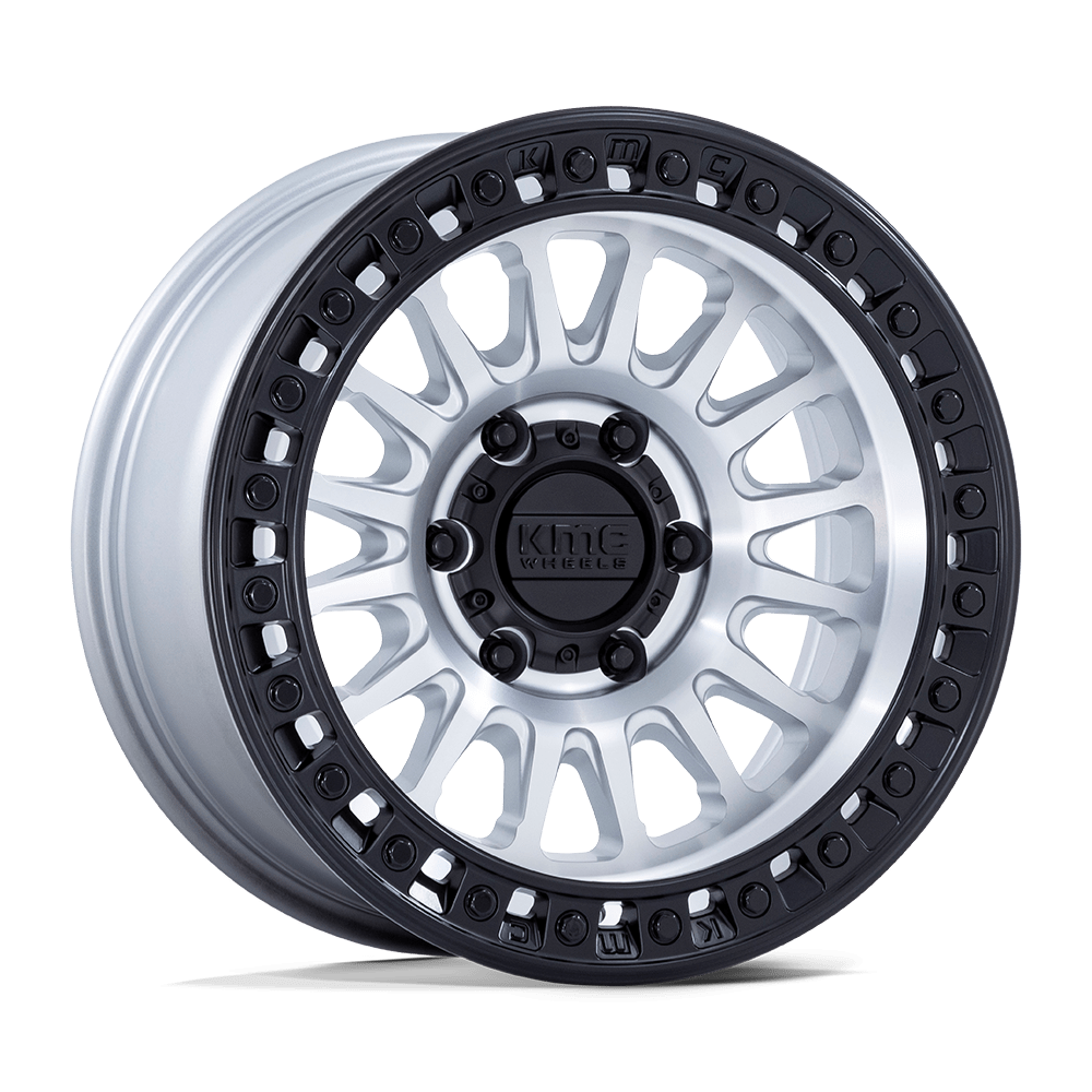 KMC WHEELS | IMS GLOSS SILVER W/MACHINED FACE | MACHINED W/MATTE BLACK LIP