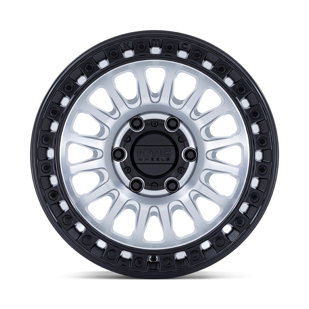 KMC WHEELS | IMS GLOSS SILVER W/MACHINED FACE | MACHINED W/MATTE BLACK LIP