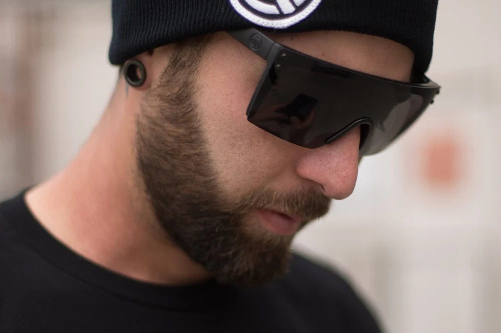 Lazer Face H2O | Black Frame - Black Lens Front View