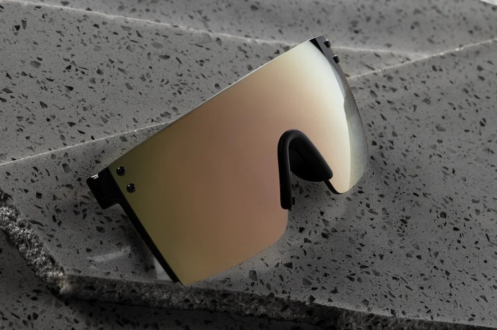 Lazer Face H2O | Black Frame - Rose Gold Lens Front View