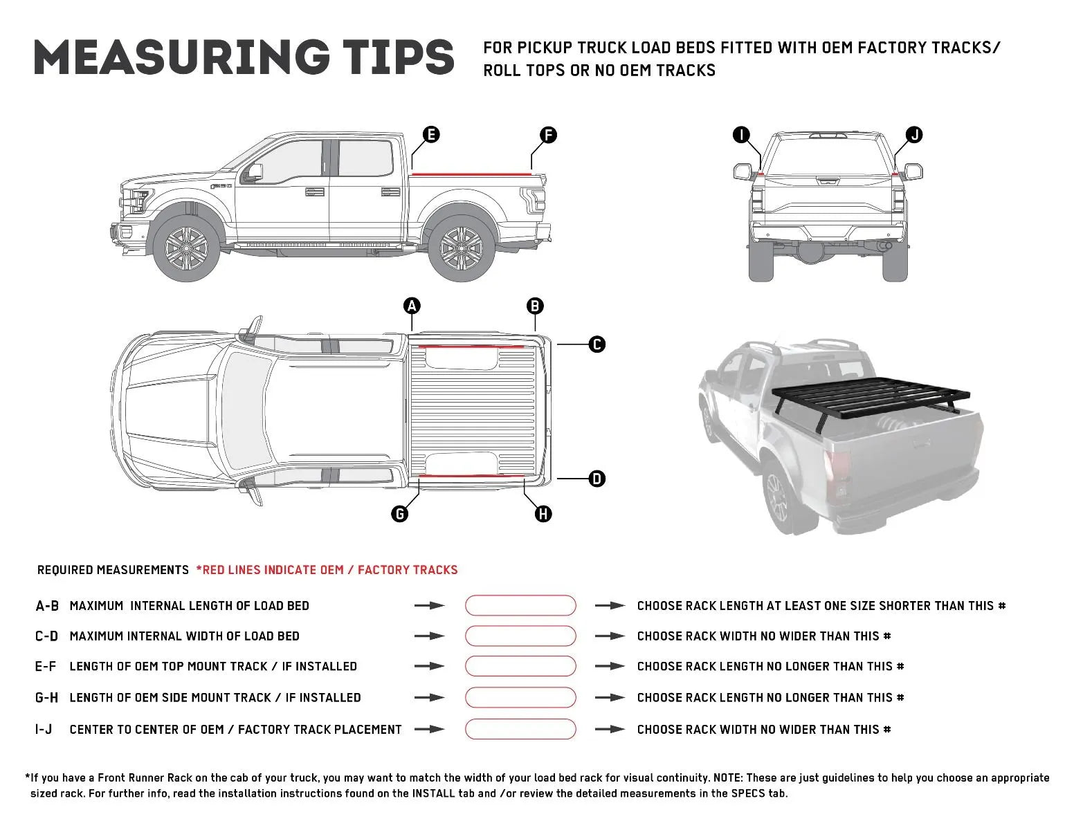 Pickup TruckSlimline II Load Bed Rack Kit / 1425(W) x 1358(L)
