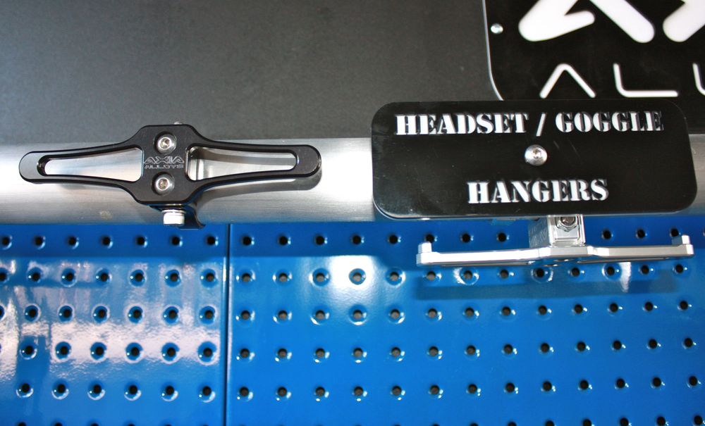 Headset / Goggle Hanger – Parallel to Bar Front View