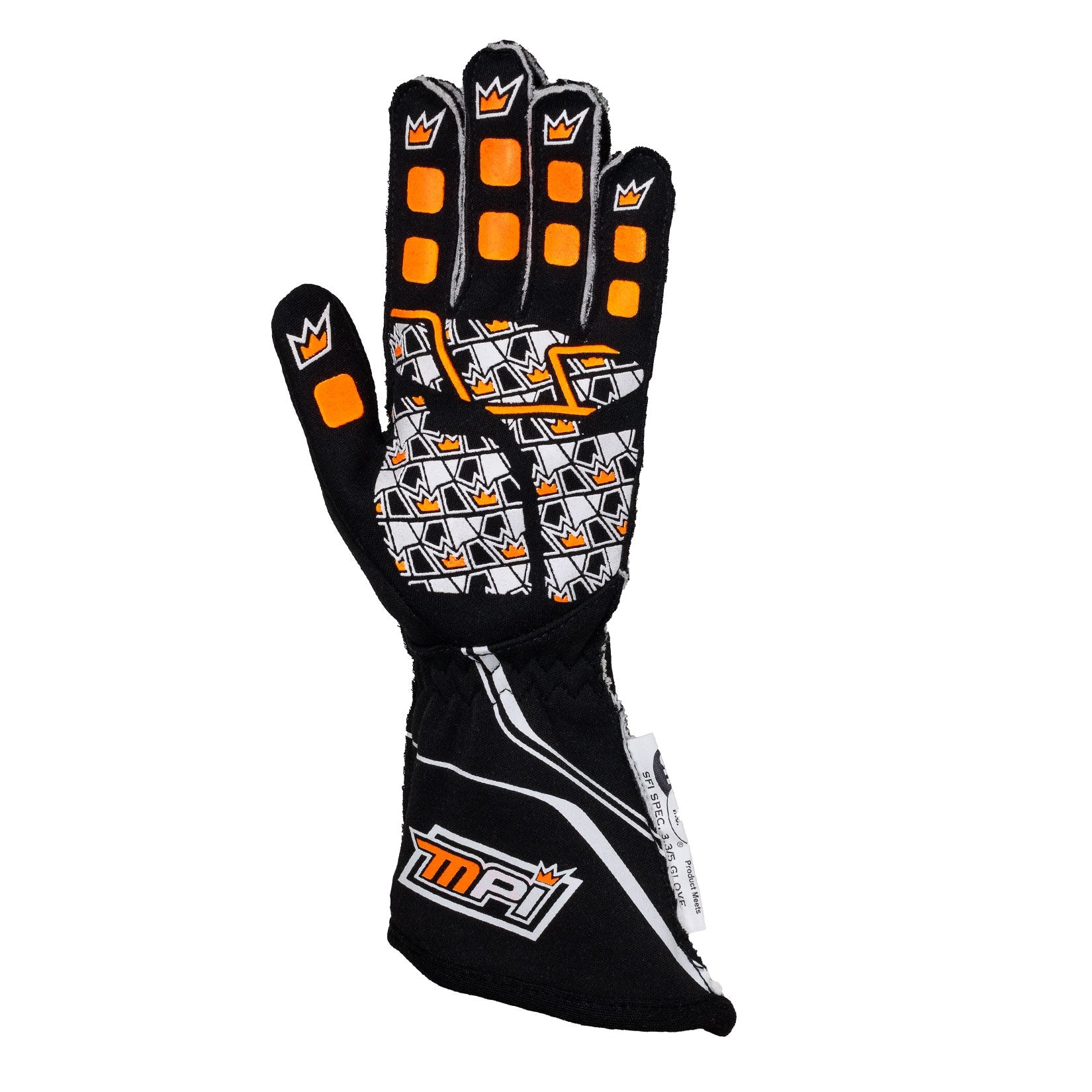 Max Papis Innovations Racing Gloves Black S MPI (front view)