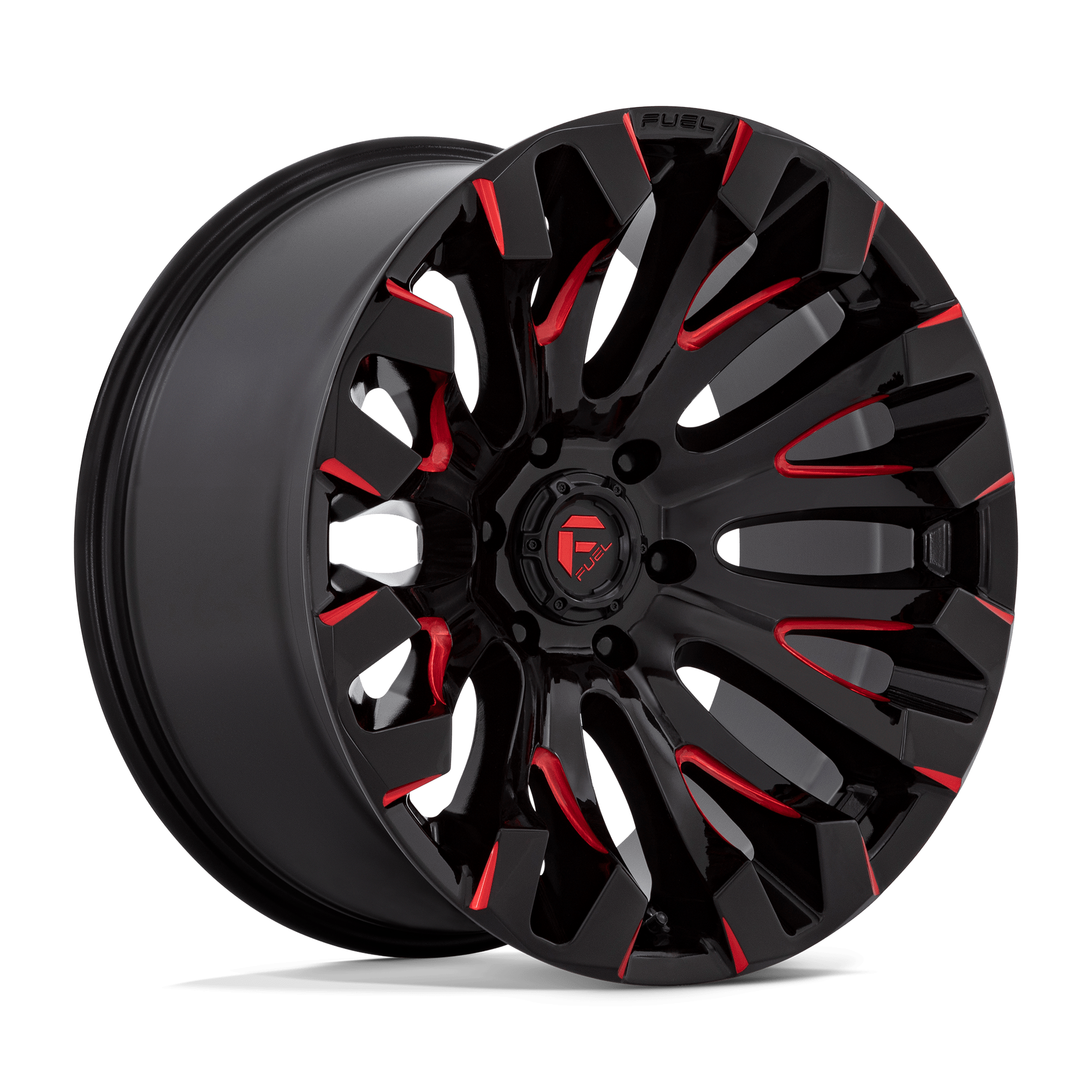 Fuel Wheels | QUAKE | GLOSS BLACK MILLED RED TINT