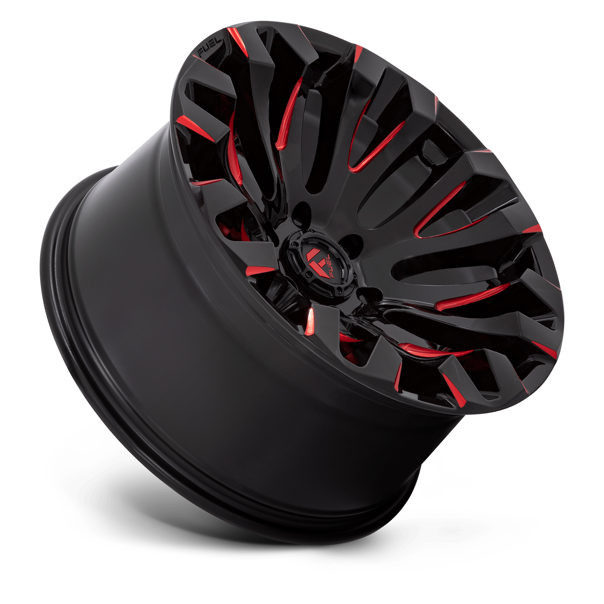 Fuel Wheels | QUAKE | GLOSS BLACK MILLED RED TINT