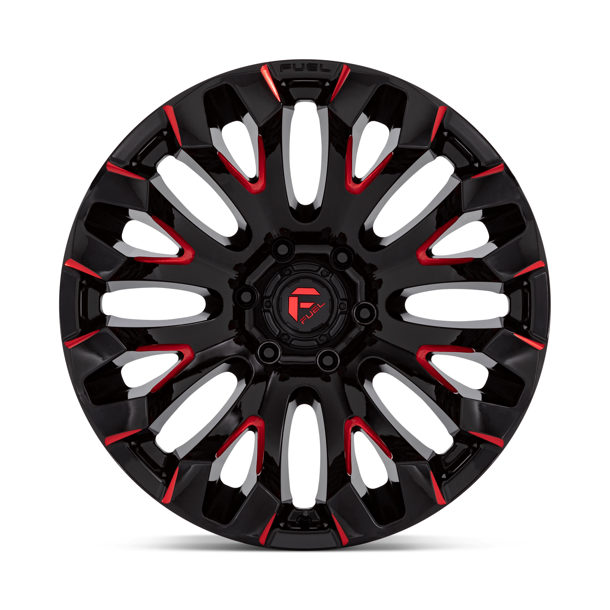 Fuel Wheels | QUAKE | GLOSS BLACK MILLED RED TINT