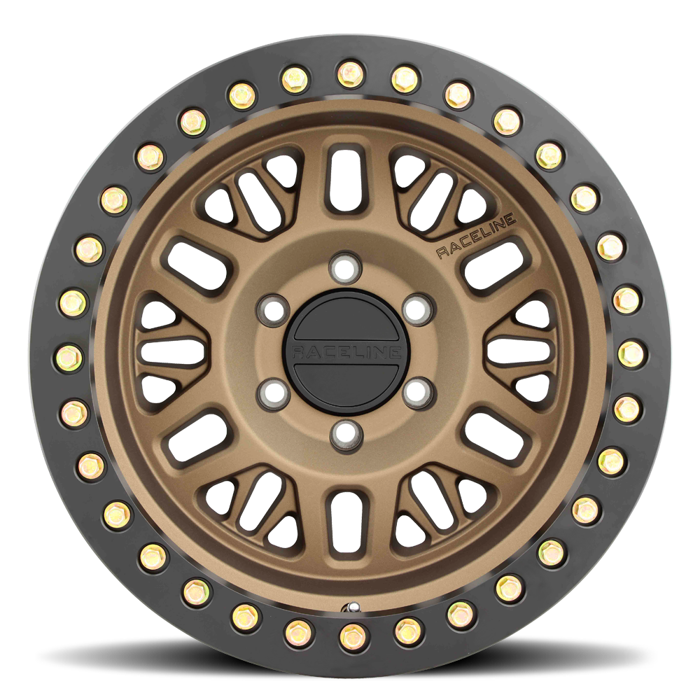 Raceline RT951BZ Ryno Cast Beadlock - Textured Bronze w/ Black Beadlock Ring