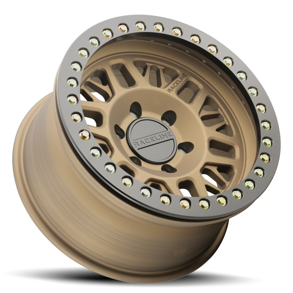 Raceline RT951BZ Ryno Cast Beadlock - Textured Bronze w/ Black Beadlock Ring