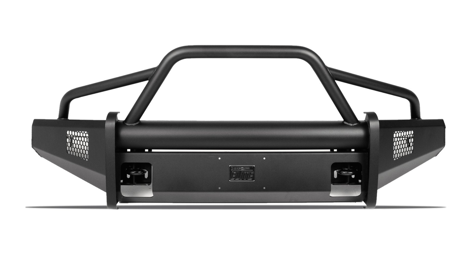 03-19 Chevy 2500/3500HD Black Steel Elite Series Front Bumper (Classic Body Style) pre-runner style Fab Fours display