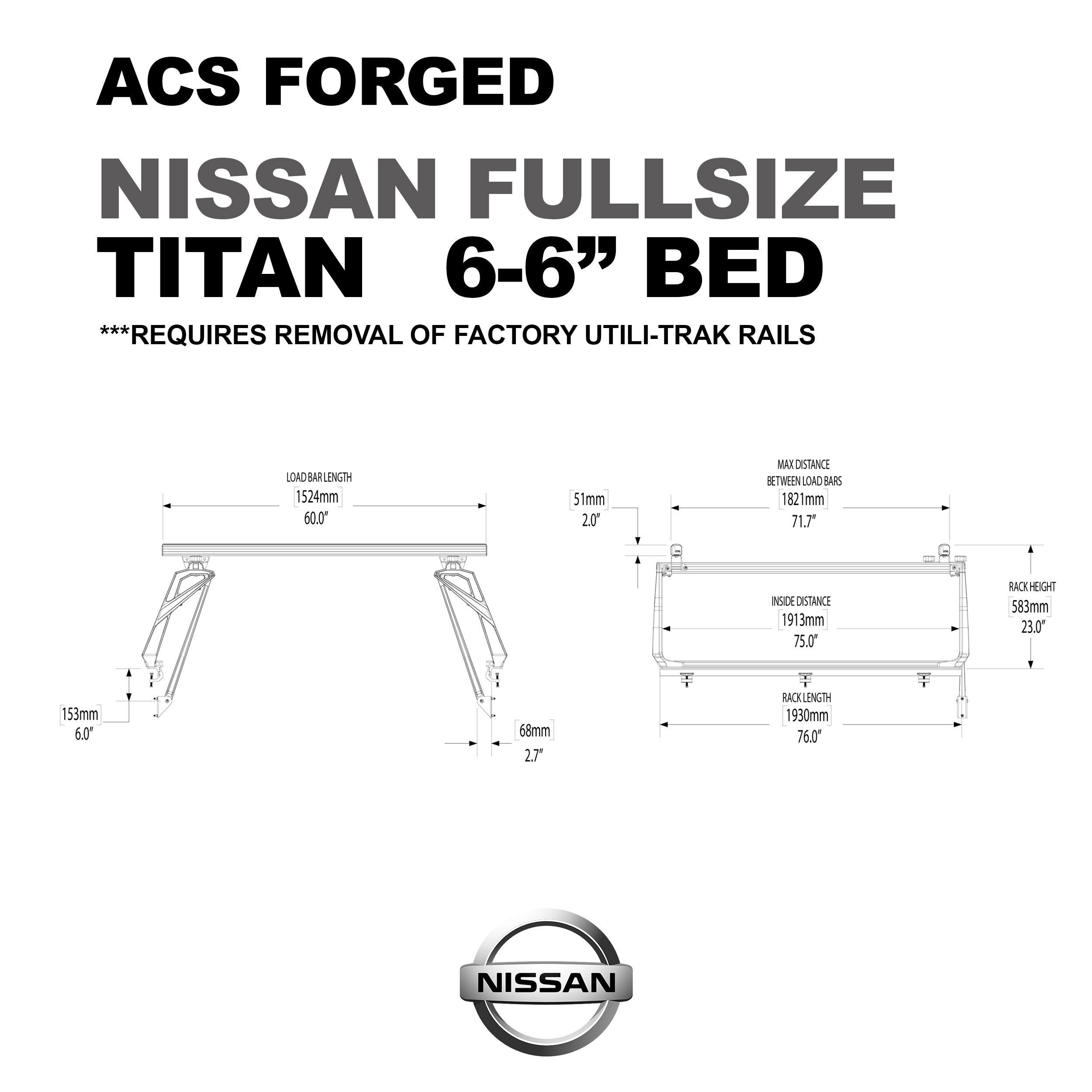 '04-23 Nissan Titan-ACS Forged Bed Accessories Leitner Designs design