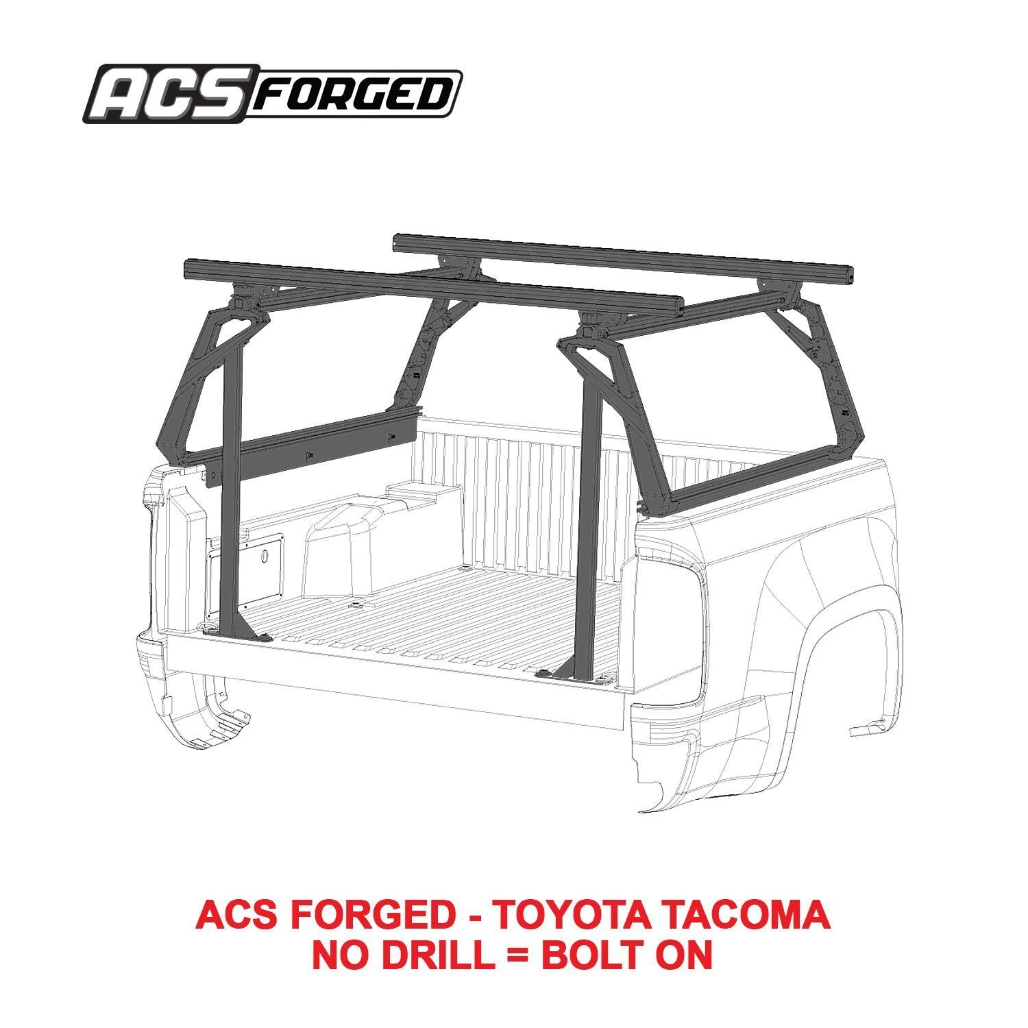 '05-15 Toyota Tacoma-ACS Forged Bed Accessories Leitner Designs design