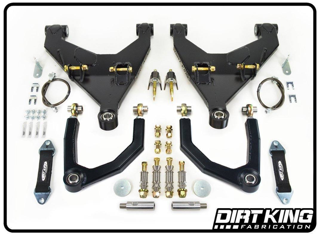 '05-15 Toyota Tacoma Long Travel Kit Suspension Dirt King Fabrication Heim Upper Control Arms 