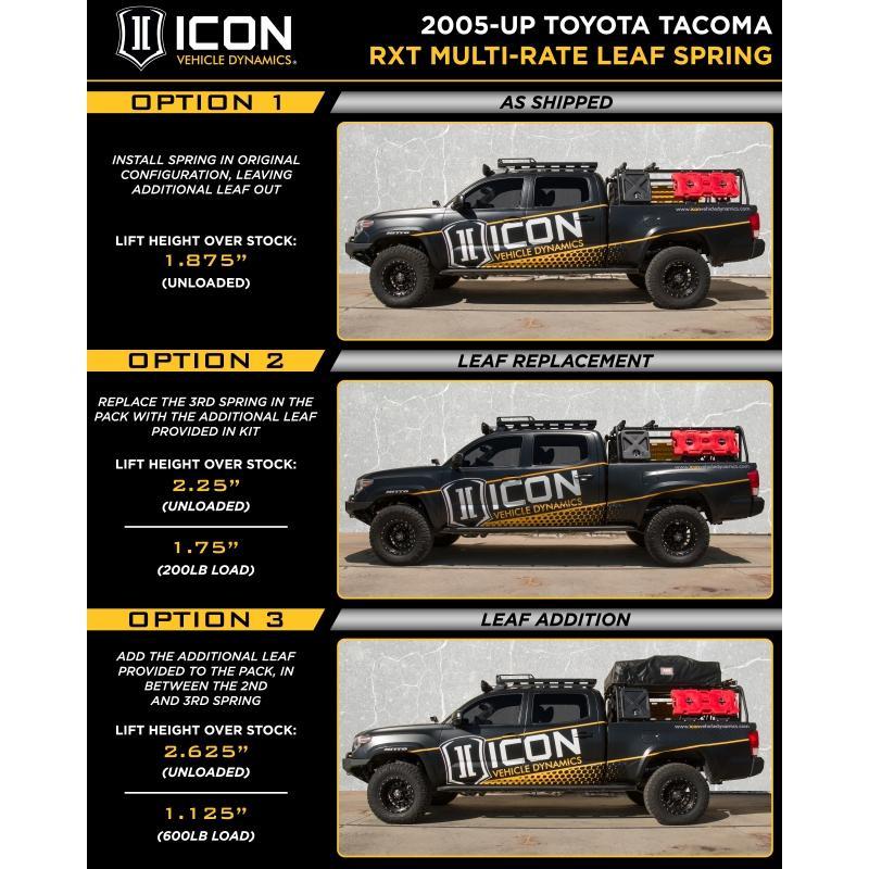 '05-23 Toyota Tacoma Suspension System Icon Vehicle Dynamics Billet Delta Joint UCA installation options