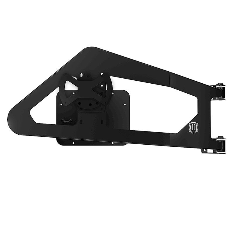'07-18 Jeep JK Body Mount Tire Carrier Kit Bumper Impact Series Off-Road Armor (front view)