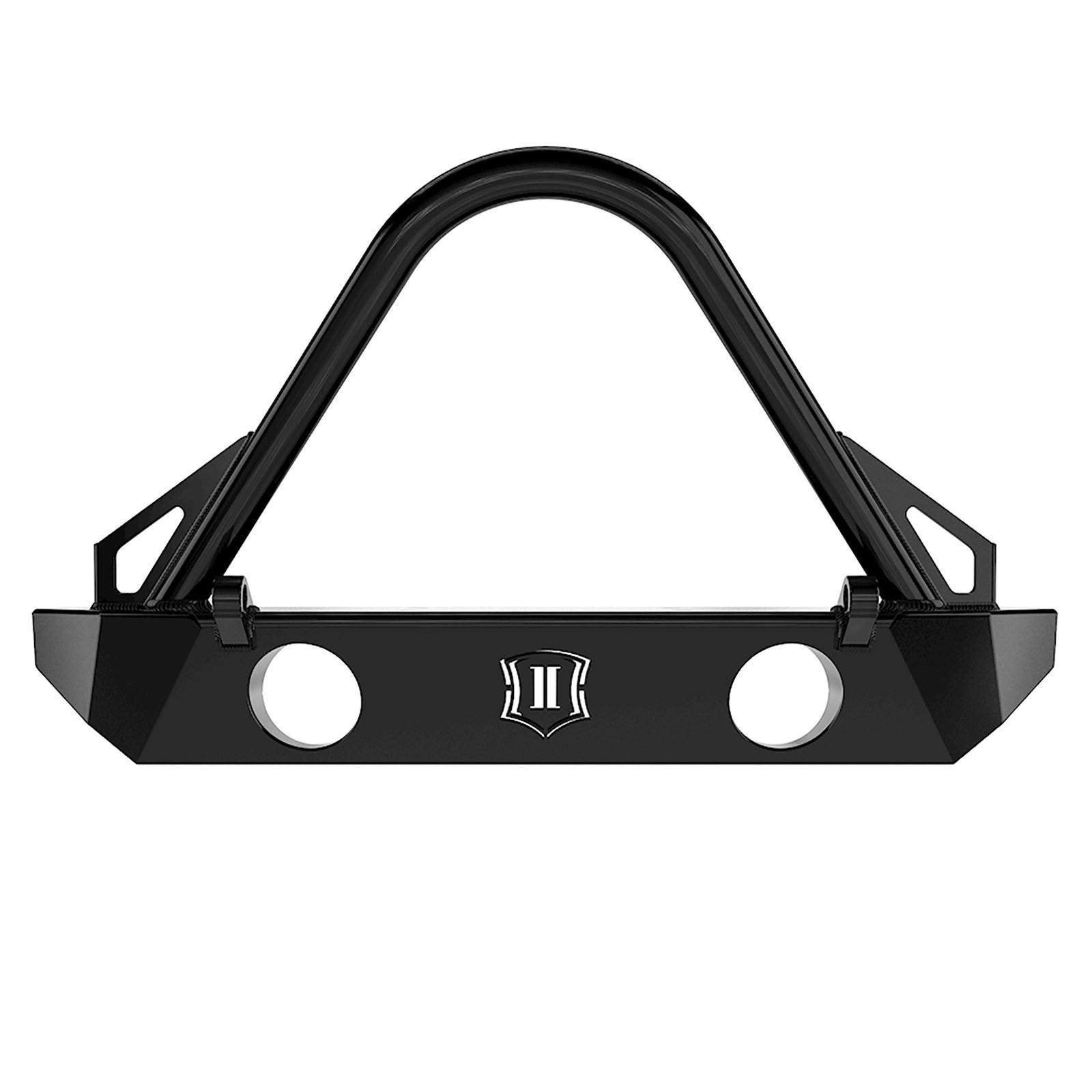 '07-18 Jeep JK Comp Series Front Bumper w/ Fog Stingers & Tabs Impact Series Off-Road Armor (front view)