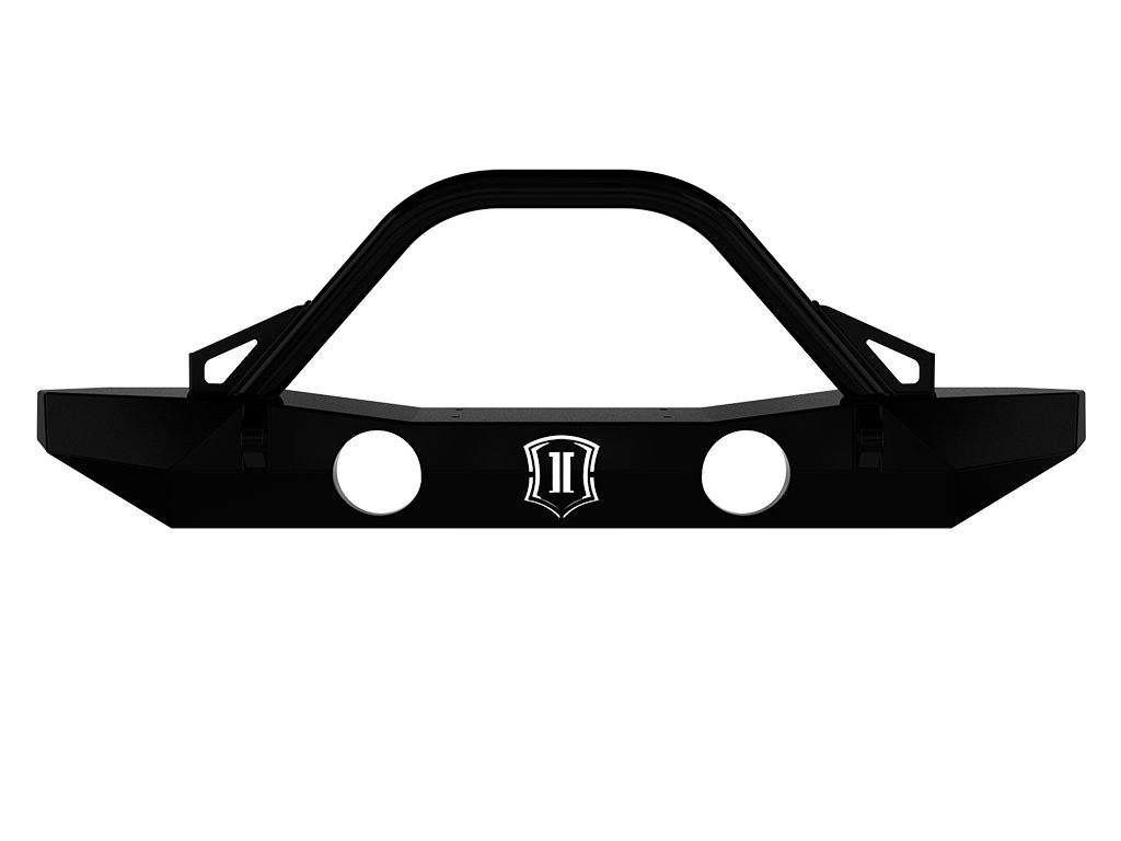 '07-18 Jeep JK Pro Series Mid-Width Front Bumper W/ Bars & Tabs Impact Series Off-Road Armor (front view)