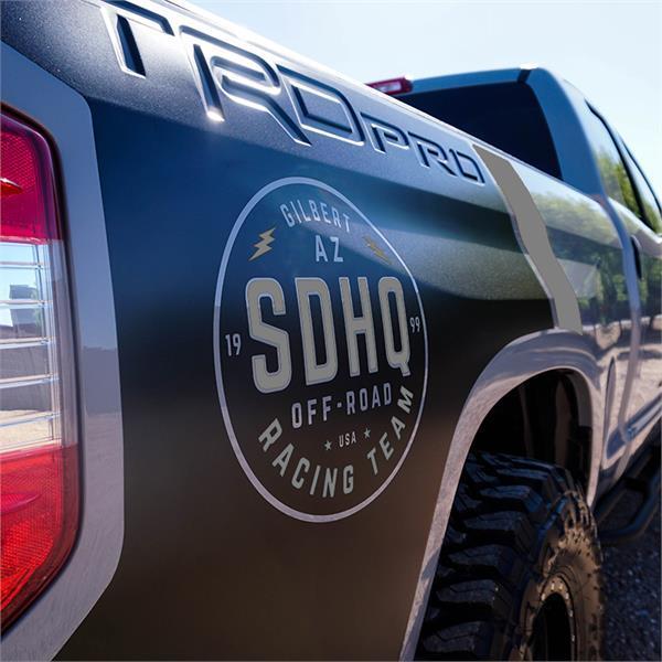 '07-20 Toyota Tundra Pro Bedside Decal Kit Sticker SDHQ Off Road Grey close-up