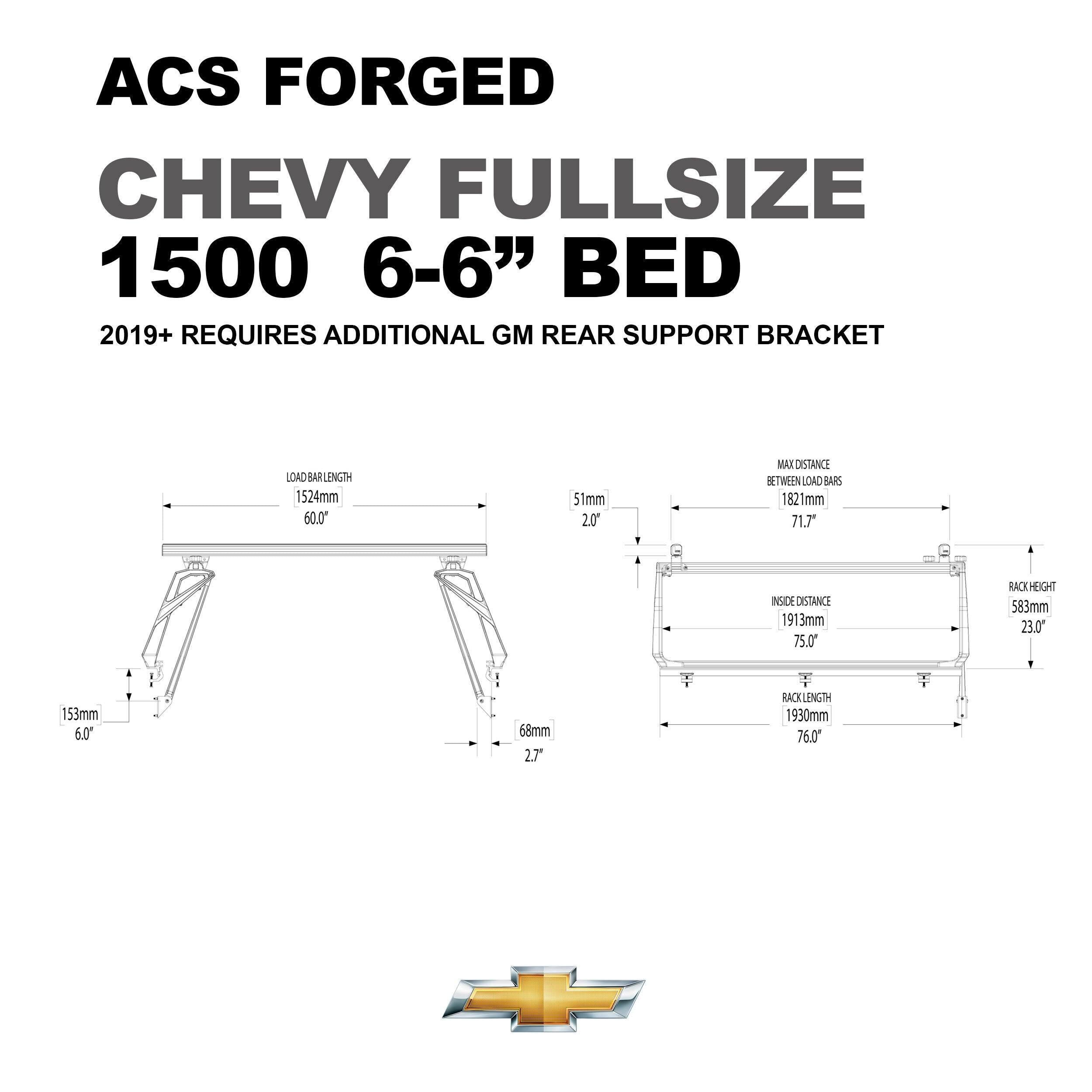 '07-23 Chevy/GMC 1500-ACS Forged Bed Accessories Leitner Designs design