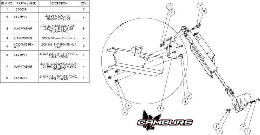 '0721 Toyota Tundra Camburg Performance Rear Shock Mount Kit