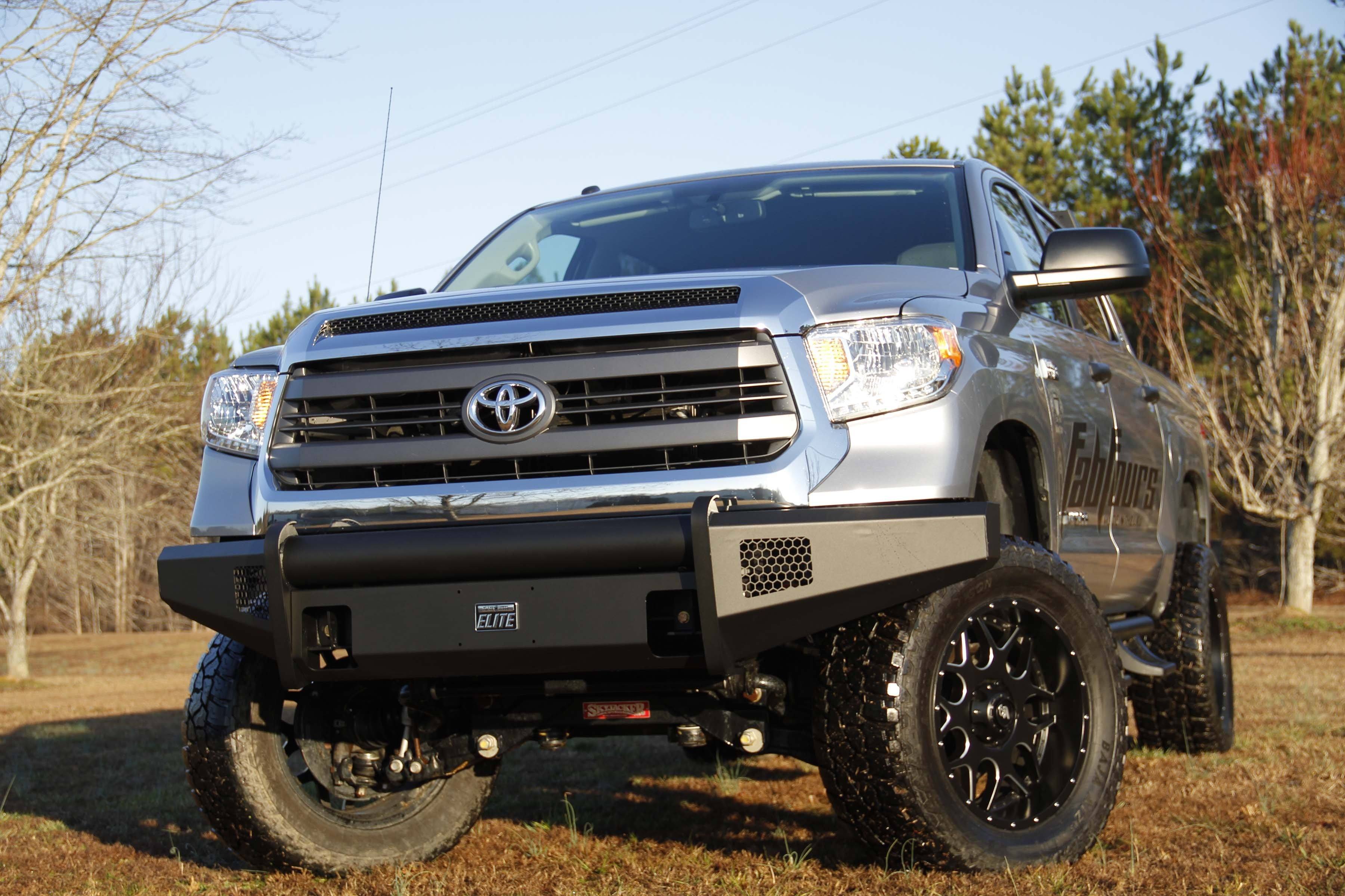 07-21 Toyota Tundra Elite Black Steel Series Front Bumper Fab Fours display