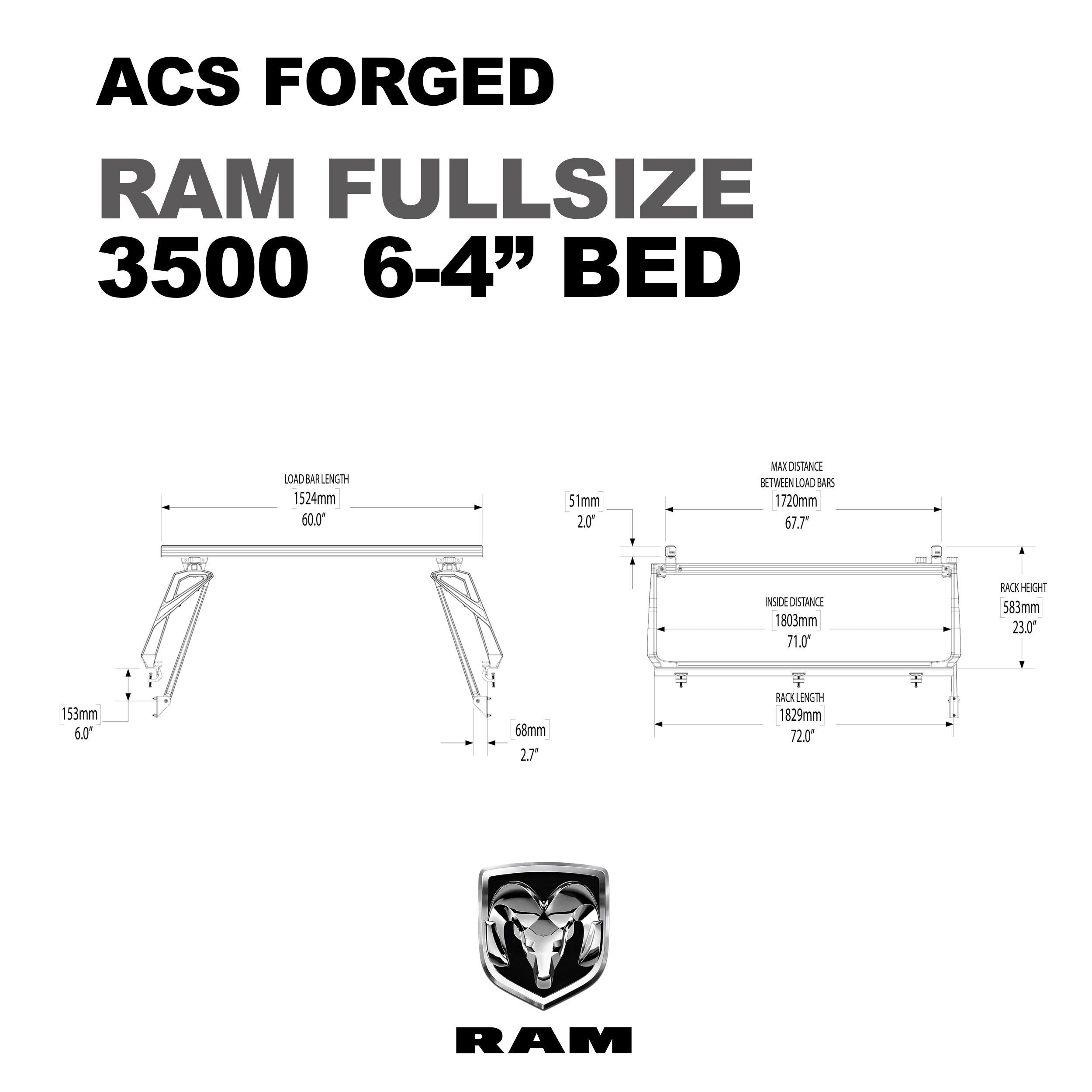 '09-20 Dodge Ram 2500/3500-ACS Forged Bed Accessories Leitner Designs design