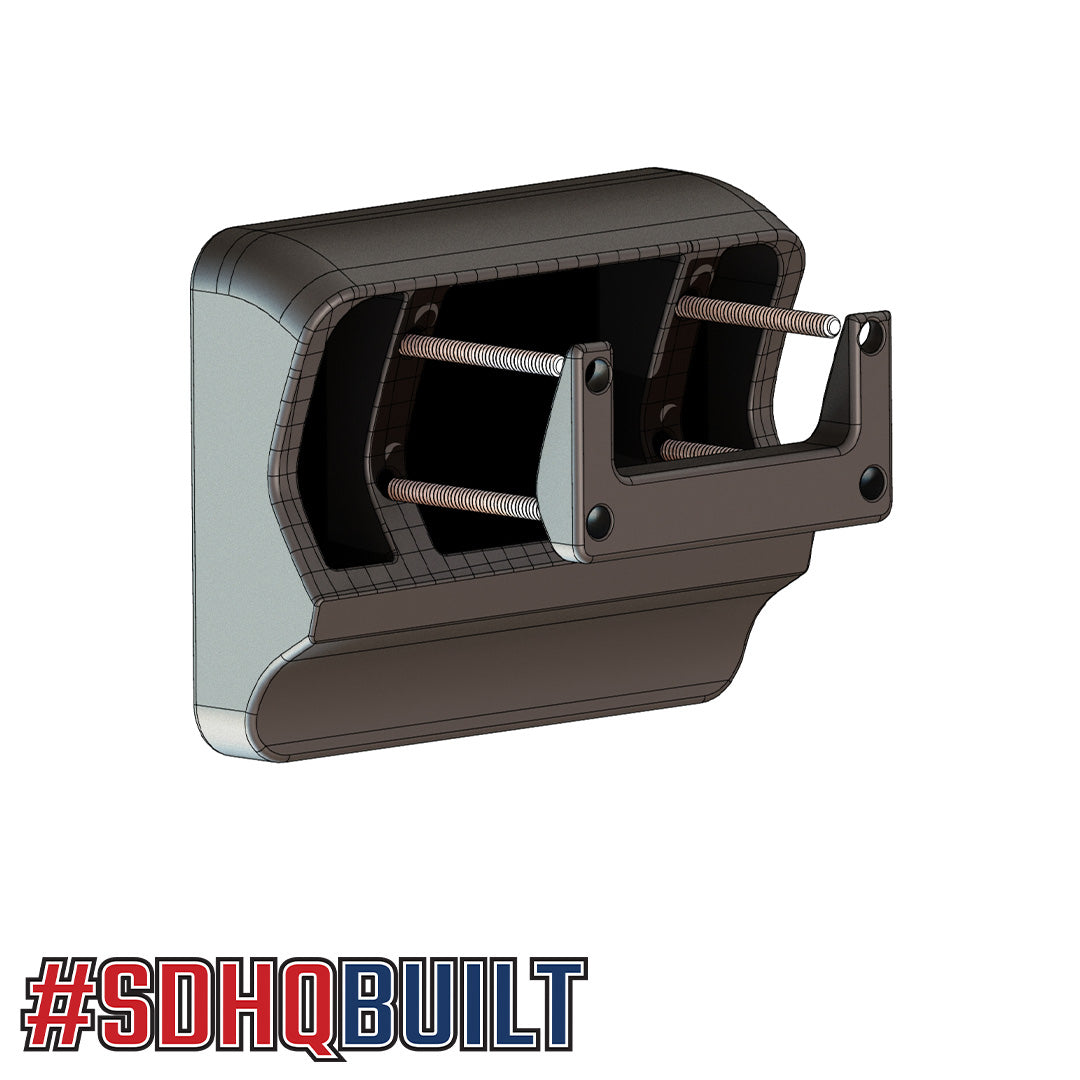 '15-20 Ford F150 SDHQ Built Switch Pros RCR-Force-12 Flow Through Center Console Keypad Mount (back view)