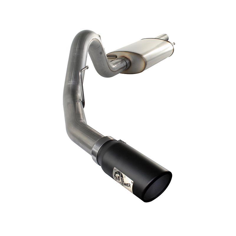 10-14 Ford Raptor MACH Force Stainless Steel Cat-Back Exhaust System AFE Power w/Black tip display