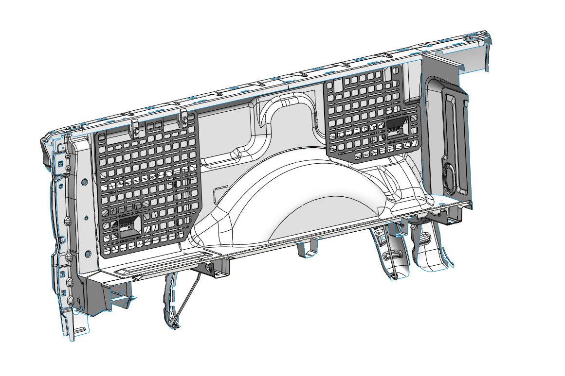 '10-14 Ford Raptor Bedside Rack System-4 Panel Kit Bed Accessory BuiltRight Industries design