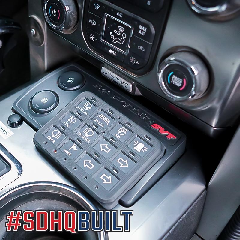'10-14 Ford Raptor SDHQ Built Switch-Pros Keypad Mount Lighting SDHQ Off Road