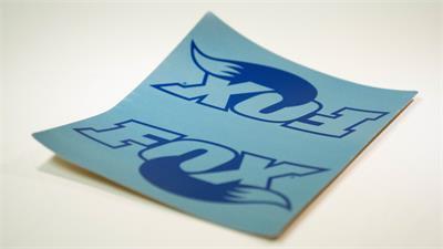 '10-14 Ford Raptor Monochrome Blue Fox Logo Shock Decal Suspension Fox 