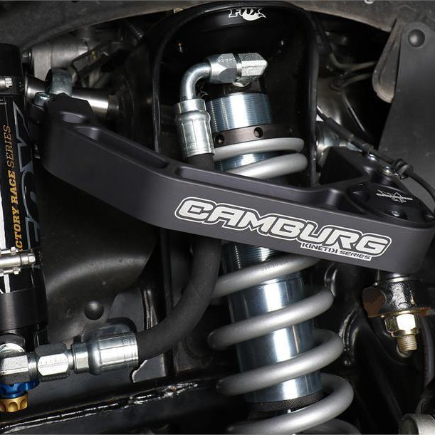 '17-24 Ford Raptor Camburg Kinetik Billet Upper Control Arms Close-up Display on vehicle 