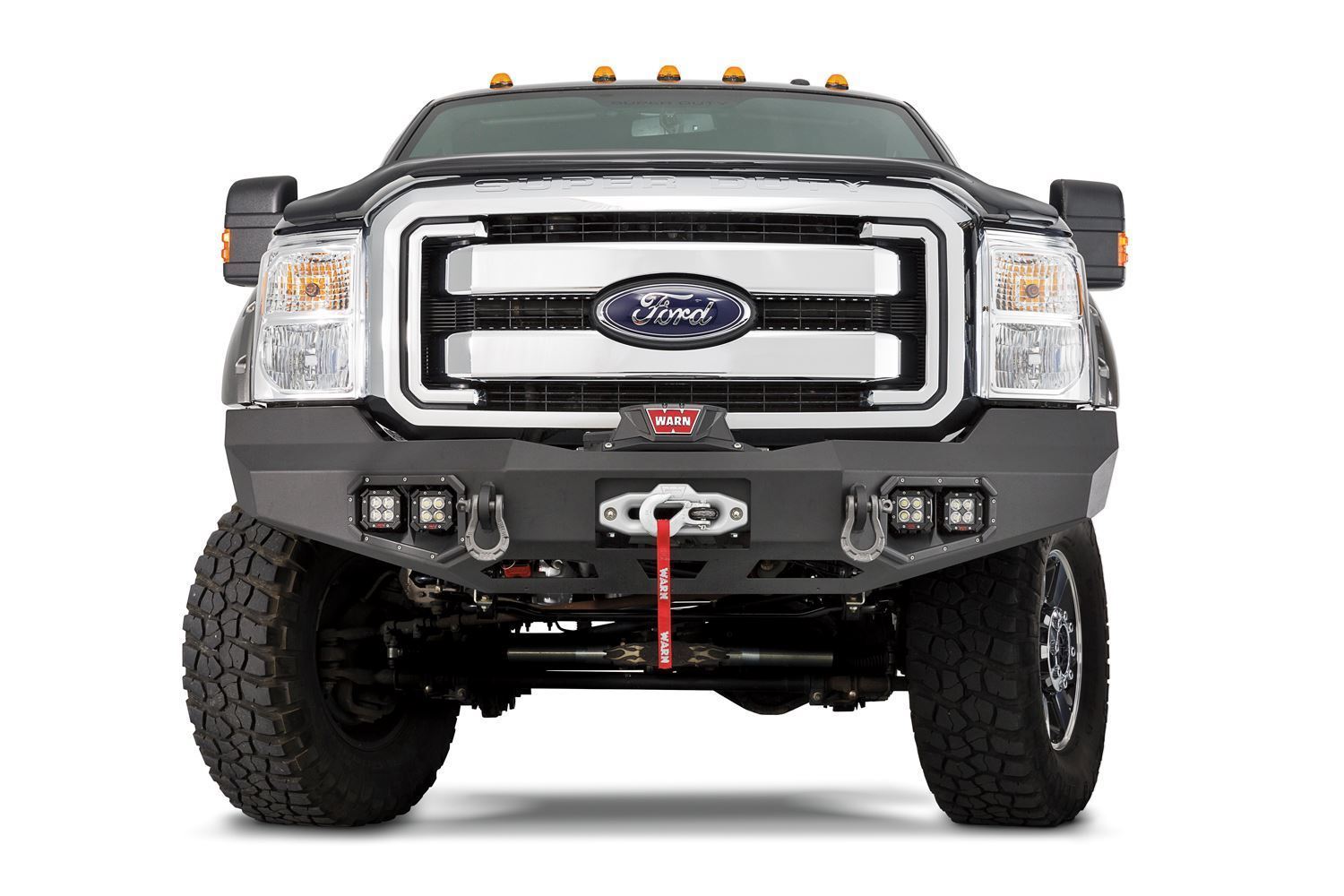 11-16 Ford F250/350 Ascent Front Bumper Warn Industries (front view)