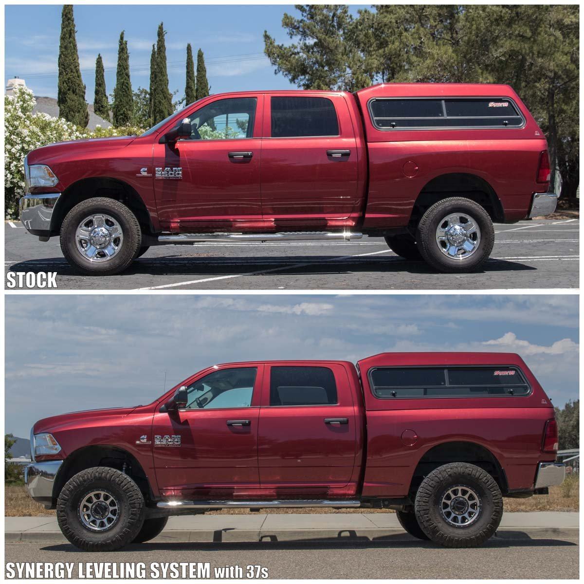 '13-23 Dodge Ram 2500/3500 Leveling System Suspension Synergy Manufacturing (side view)