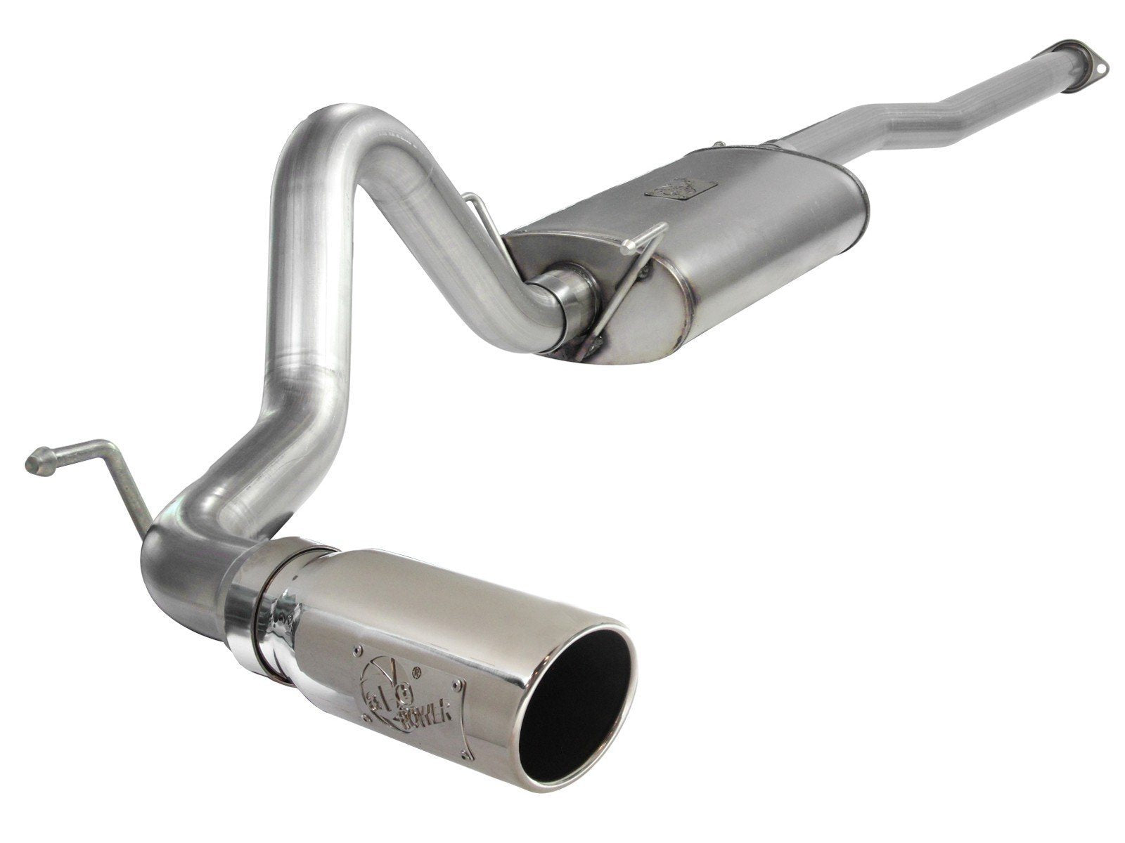 13-15 Toyota Tacoma MACH Force 3" 409 Stainless Steel Cat-Back Exhaust System AFE Power w/polished Exhaust Tip display