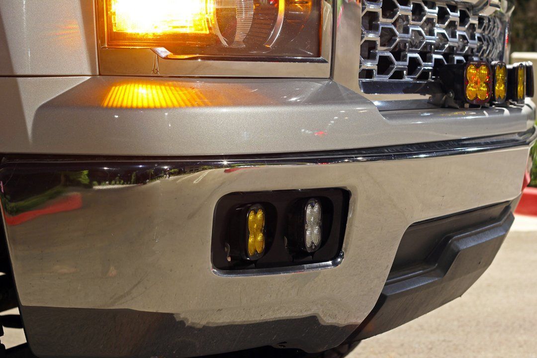 '14-15 Chevy Silverado 1500 Dual Fog Pocket Kit Lighting Baja Designs close-up