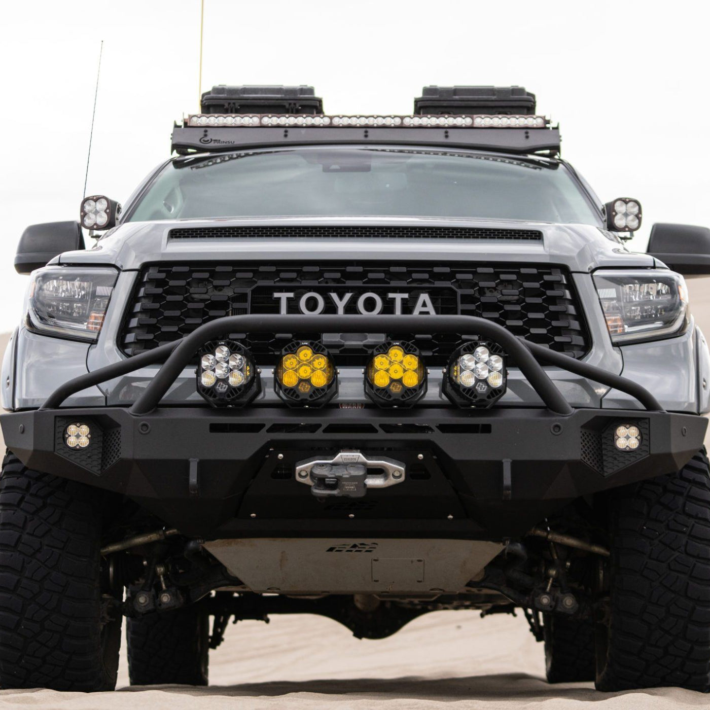 '14-21 Toyota Tundra CBI Off-Road Baja Front Bumper Display on Vehicle 