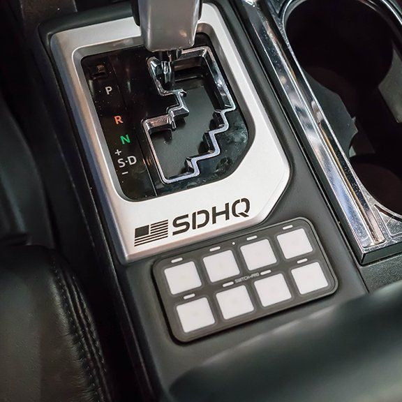 '14-21 Toyota Tundra SDHQ Shifter Panel Switch-Pros SP-9100 Mount Lighting SDHQ Off Road display