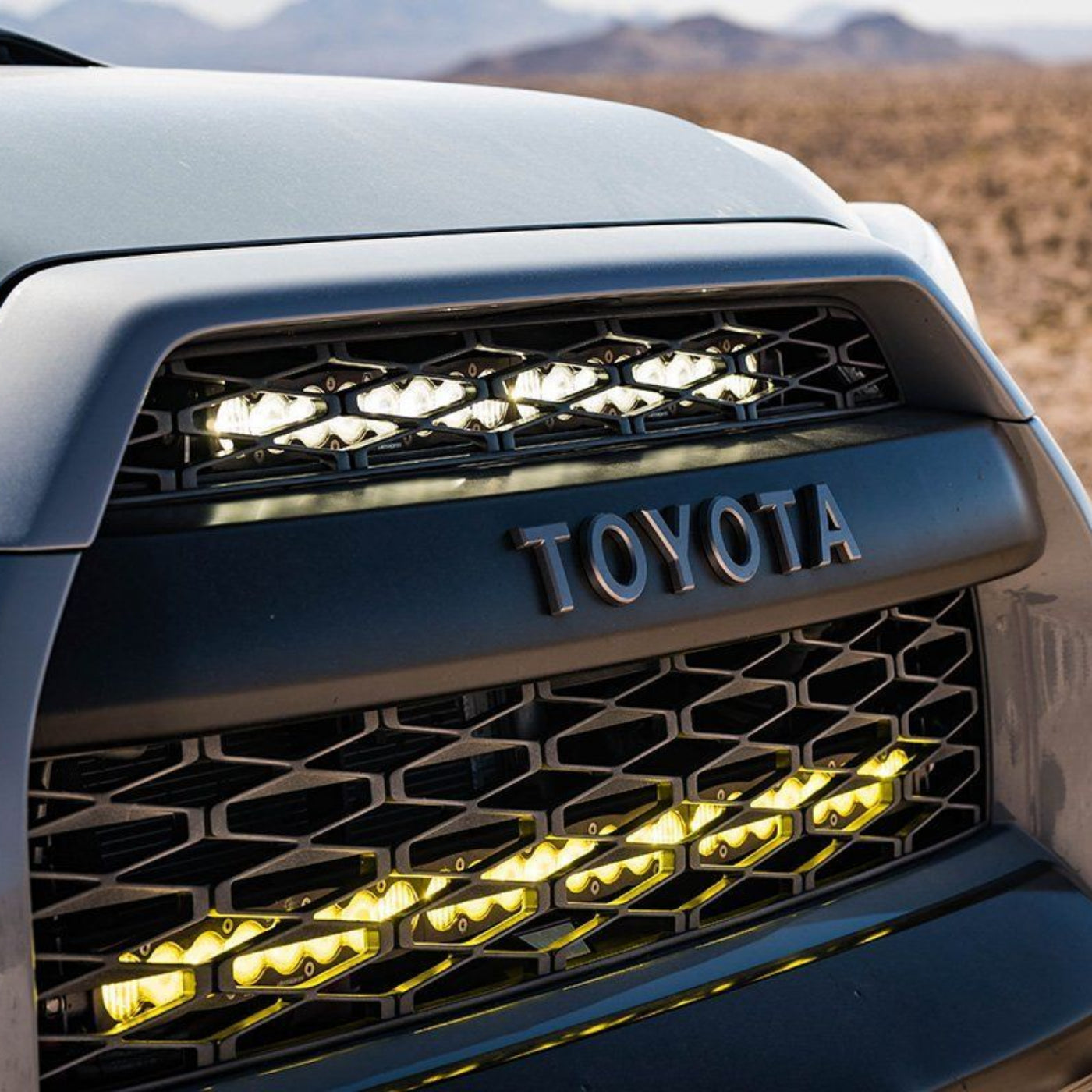 '14-18 Toyota 4Runner SDHQ Built 30" Behind The Grille Light Mount Lighting SDHQ Off Road dispplay