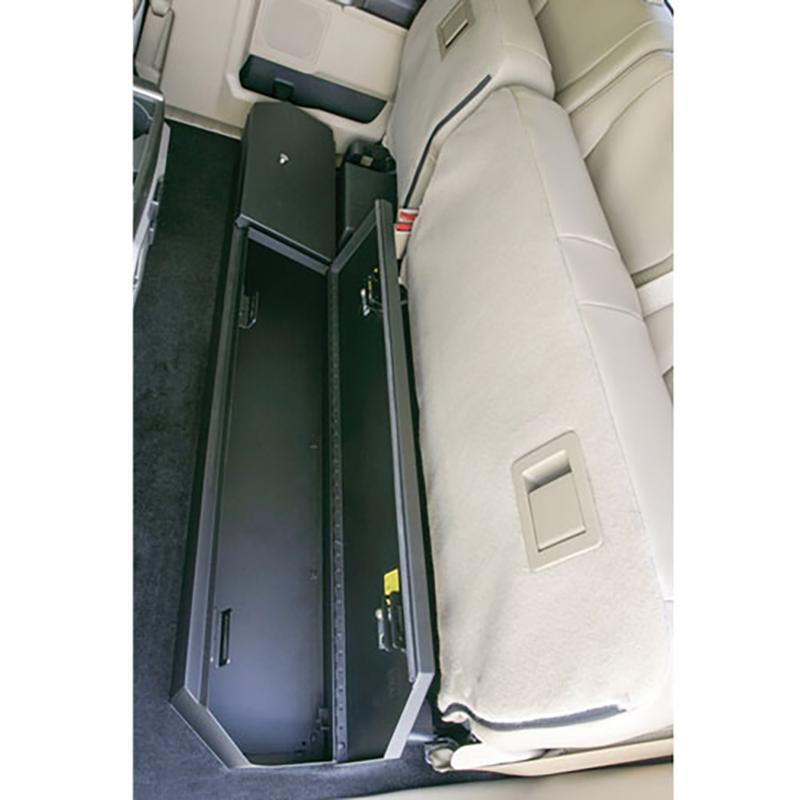 '15-22 Ford F-Series Supercab Under the Rear Seat Lock Box Security Tuffy Security Products (interior view)
