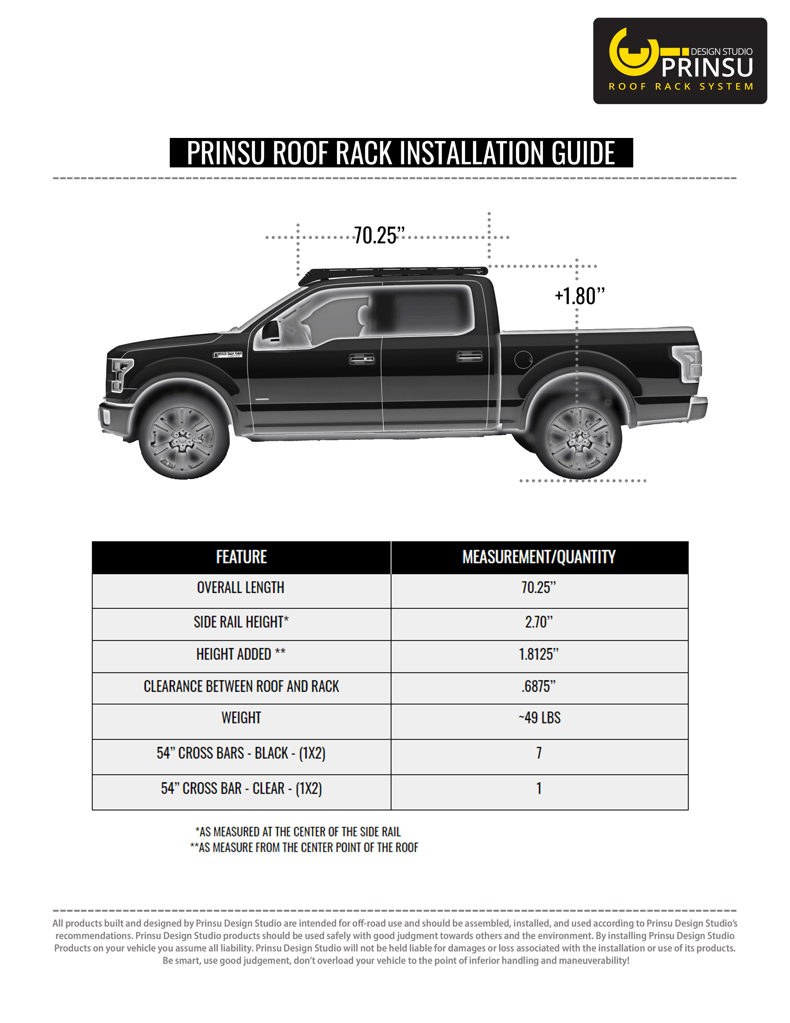 Roof rack for best sale ford f150 crew cab