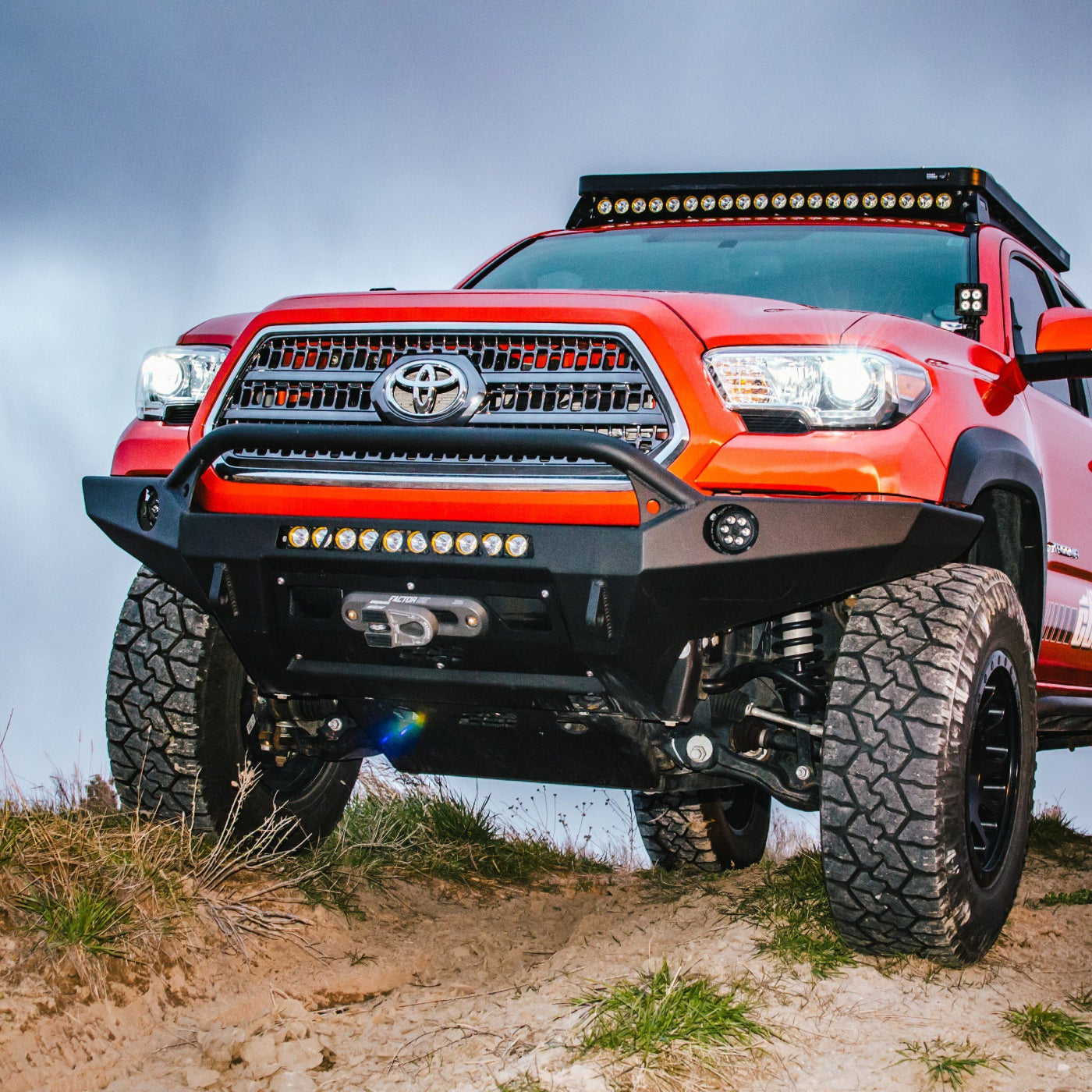 '16-23 Toyota Tacoma CBI Off-Road Baja Front Bumper Display on Vehicle 