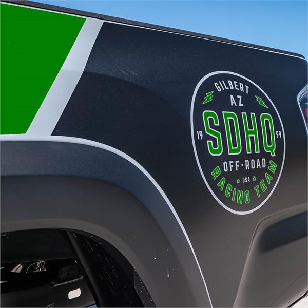'16-Current Toyota Tacoma SDHQ Pro Bedside Decal Kit Sticker SDHQ Off Road Green 