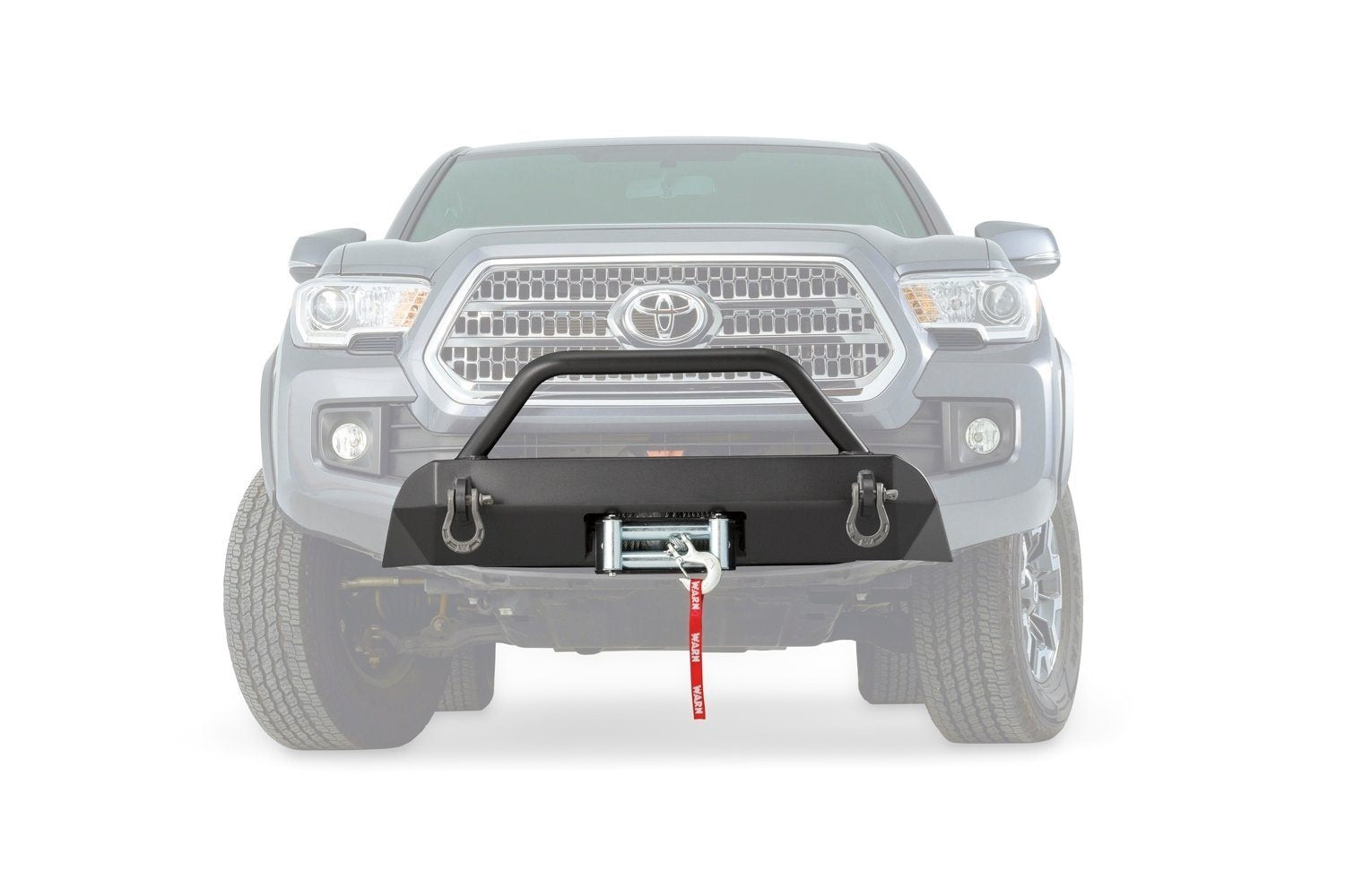 16-21 Toyota Tacoma Semi Hidden Winch Mounting Kit Warn Industries (front view)