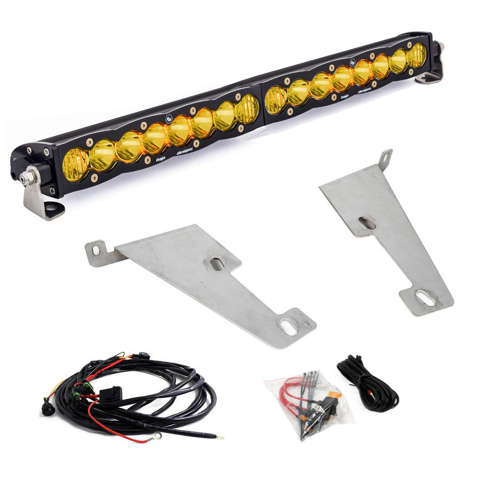 '22-23 Toyota Tundra Baja Designs 20" S8 Behind the Bumper LED Light Bar Kit Display of Included Parts 