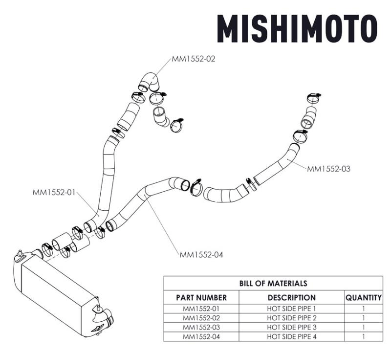 17-Current Ford F150 3.5L Ecoboost Hot-Side Intercooler Pipe Kit Performance Products Mishimoto 