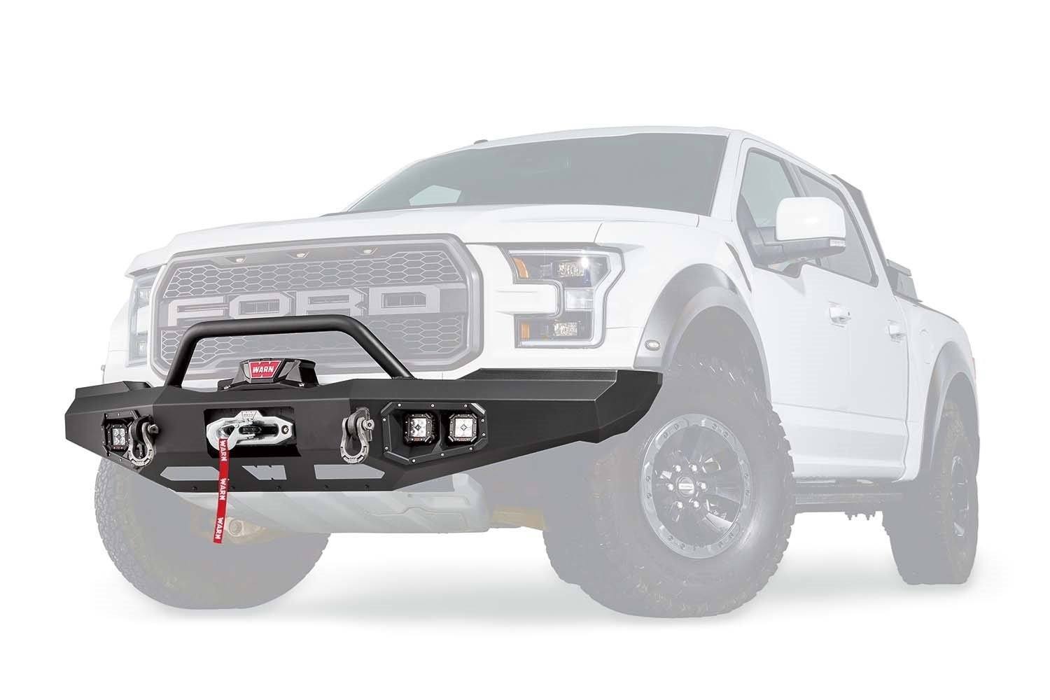 17-19 Ford Raptor Ascent Front Bumper Warn Industries display