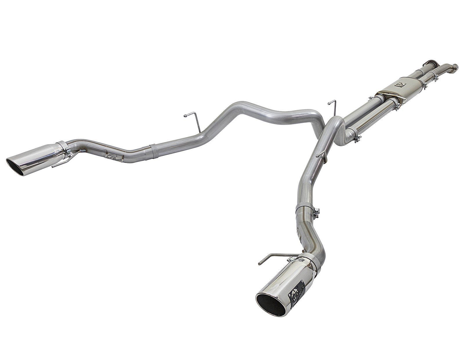 17-20 Ford Raptor MACH Force Stainless Steel Cat Back Exhaust System AFE w/Power polished Exhaust Tip display