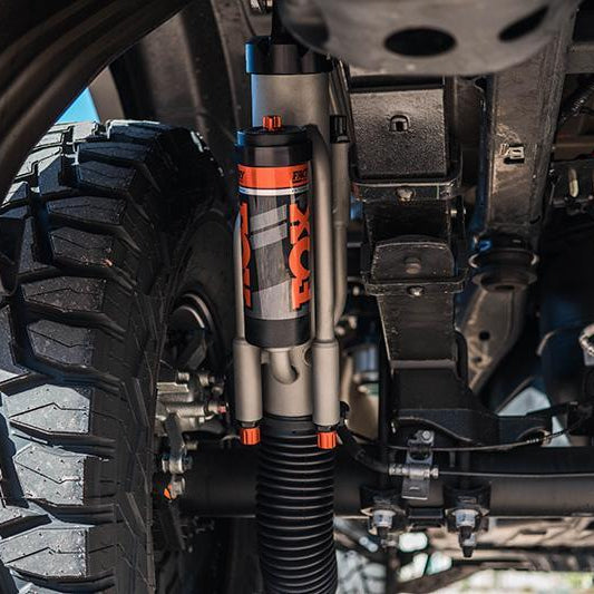 '17-18 Ford Raptor 3.0 Fox Factory Series Piggyback QAB Rear Shocks Display on Vehicle 