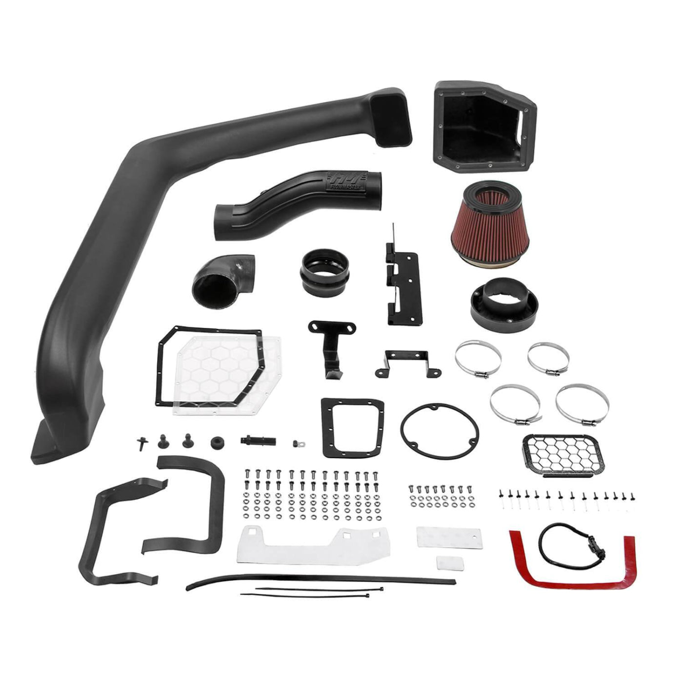 '18-20 Jeep JL 3.6L Delta Force Performance Air Intake Display of Included Parts 