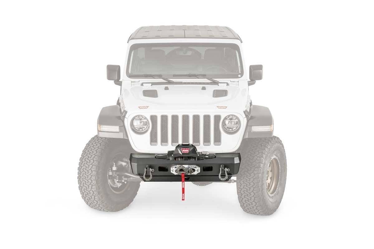 '18-23 Jeep JL Elite Series Stubby Bumper Without Bullbar Warn Industries display